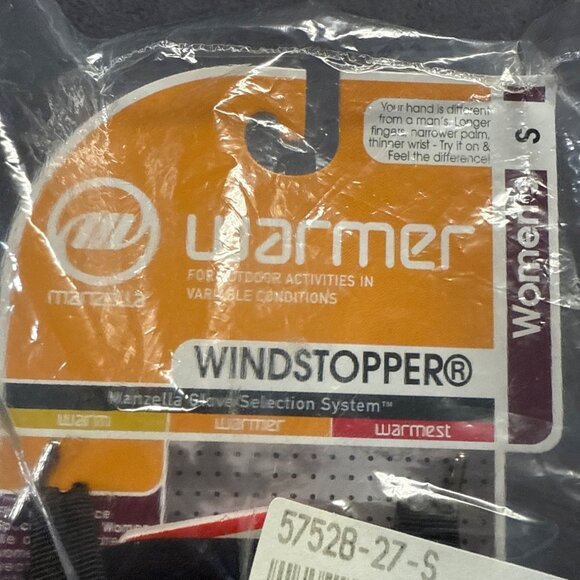 Manzella Womens Gale Force Windstopper Gloves Small Black Micro-Fleece Core - Picture 4 of 5